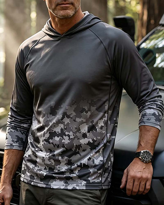 Top Heren Capuchon Camouflage Verloop
