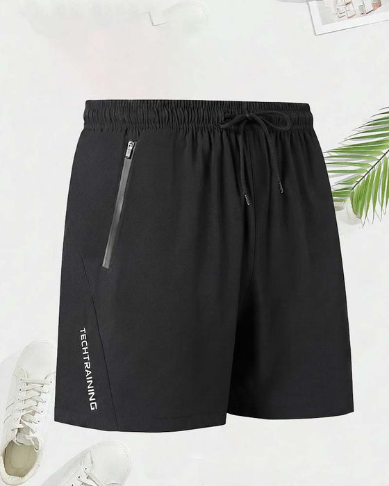 Shorts Trekkoord Rits Elastische Taille