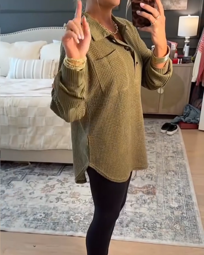 Sweater Polo Kraag Effen Kleur