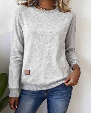 Modieus Casual Sweatshirt Met Ronde Hals