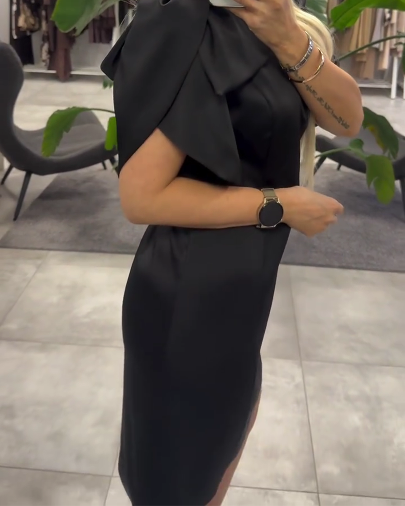 Jurk Bubble Kortmouwen Ronde Hals