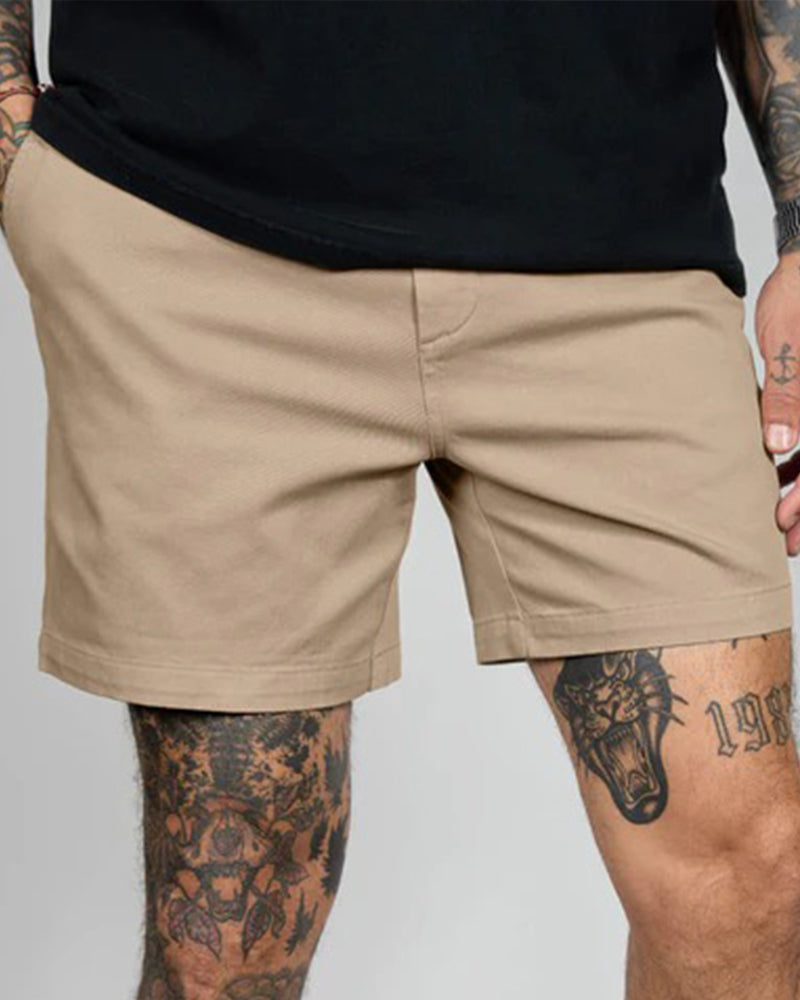 Heren Shorts Elastische Taille Casual Rechte Pijp