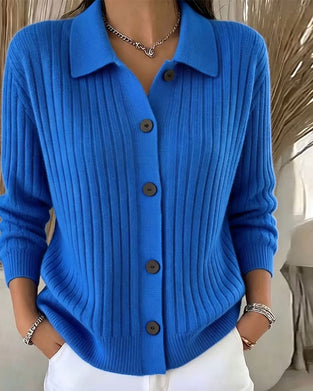 Cardigan Geknoopt Geribd Revers