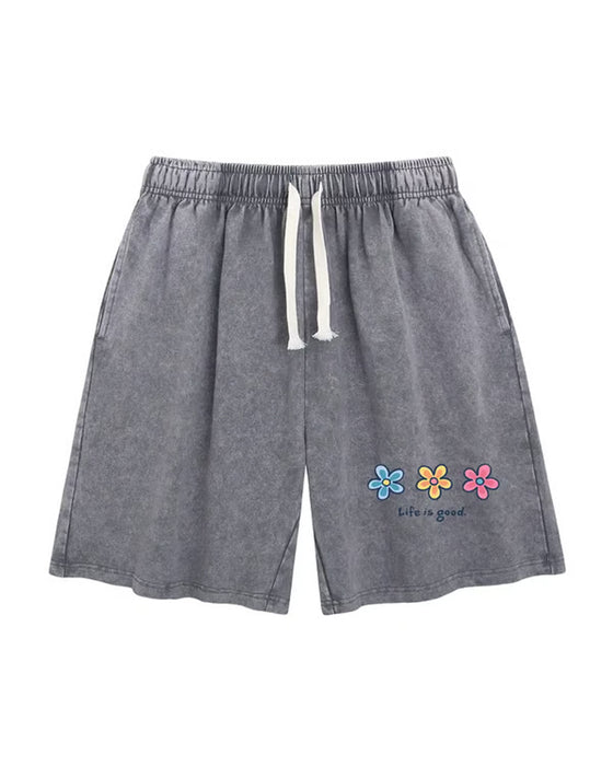 Shorts Bloemenprint Elastisch Koord
