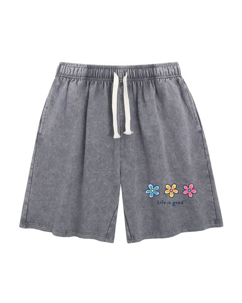 Shorts Bloemenprint Elastisch Koord