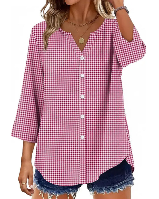 Blouse Stippenprint Loose Fit