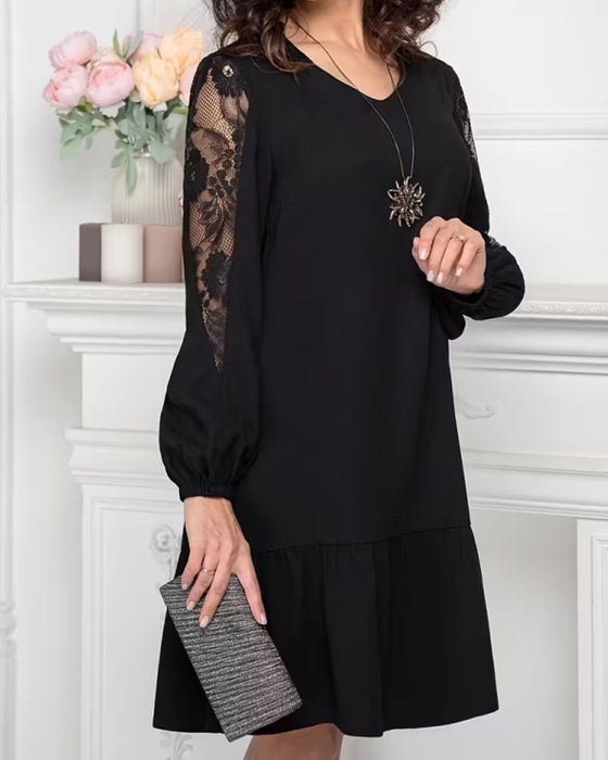 Jurk Maas Patchwork V-hals