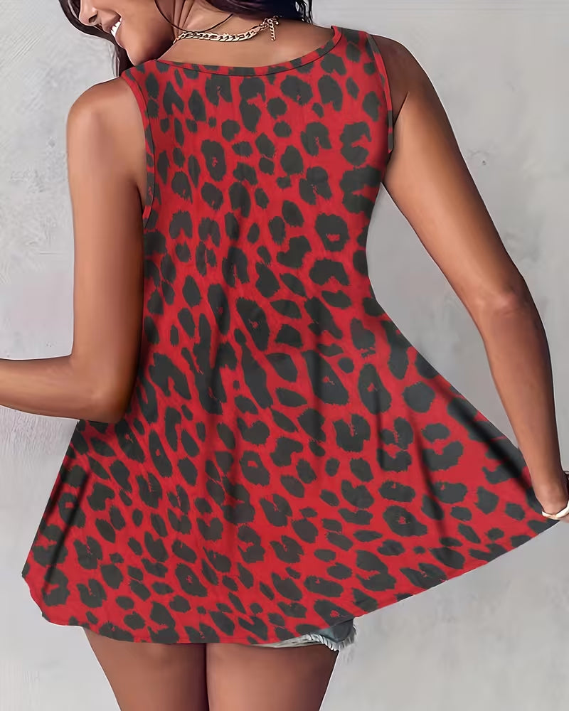 Cami Top V-Hals Luipaardprint