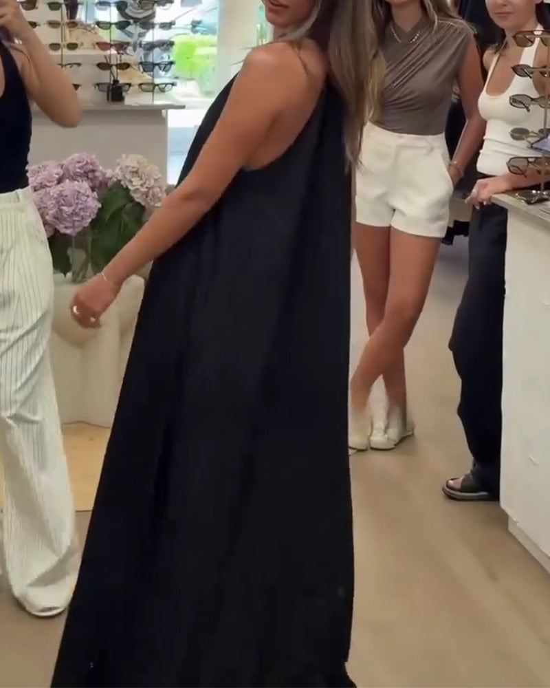 Jurk Elegant Mouwloos Grondlang
