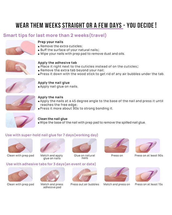 Franse Vierkante Korte Nagels