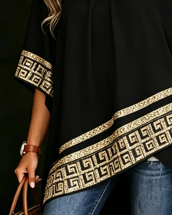 Blouse Schouderloos Mode Asymmetrisch