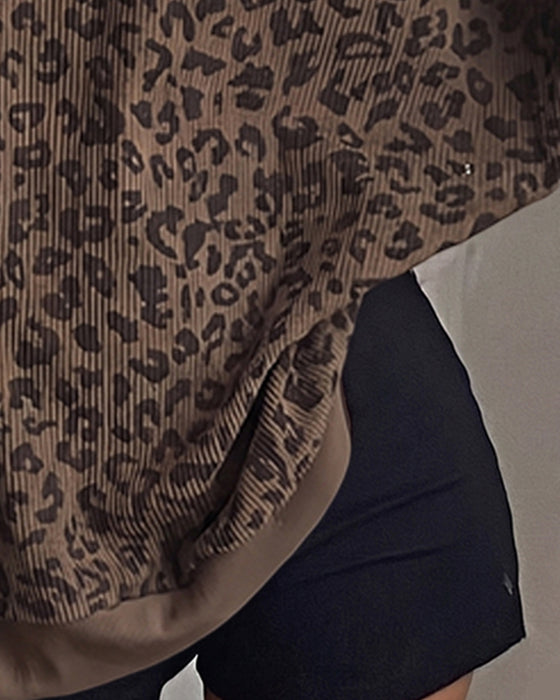 Sweatshirt Luipaardprint Lange Mouwen