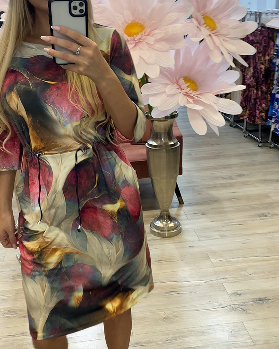 Jurk Retro Kleurblok Patchwork Verloop