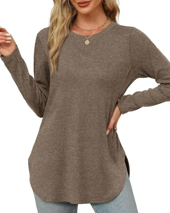 Effen Langmouw Top