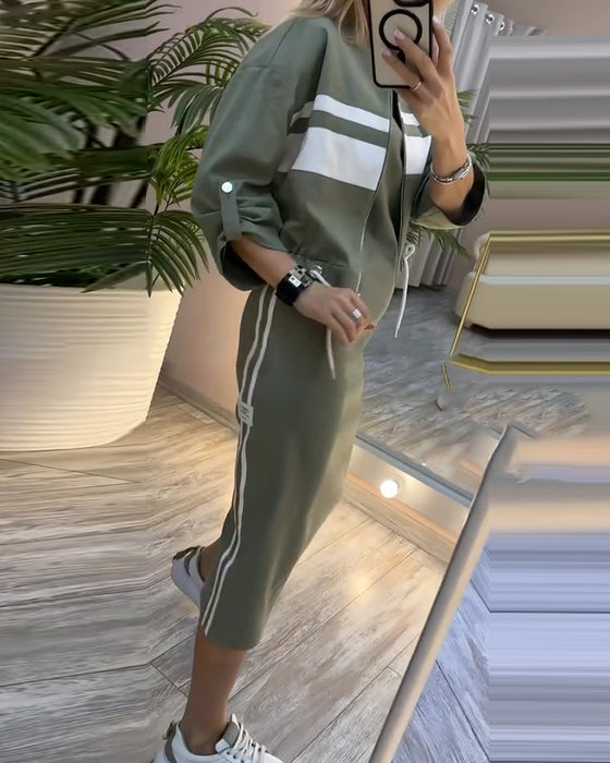 Set casual jasje mouwloos jurkje