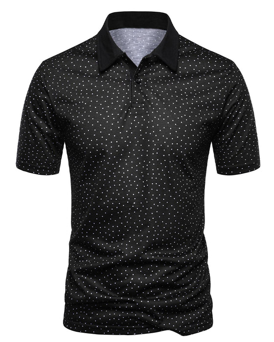 Casual Polo-Kraag T-Shirt Met Kleine Stippen