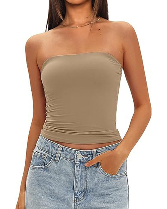 Tanktop Beugelloos Kort Nauwsluitend