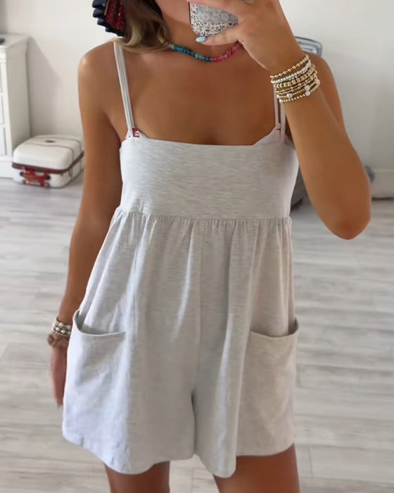 Romper Bandjes Dubbele Zak Badpak Bedekking