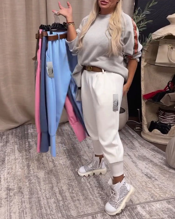 Broek Eenkleurig Eenvoudig