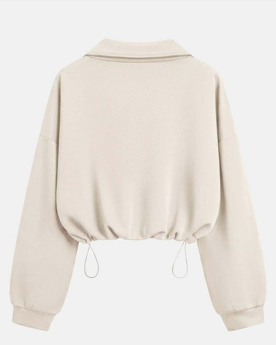 Sweatshirts Rits Taille Lange Mouw