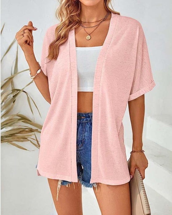 Jas Korte Mouw Casual Effen