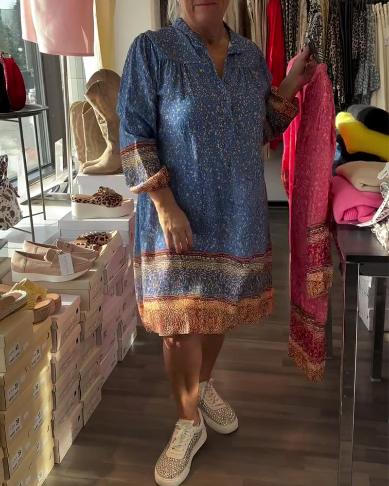 Jurk Bloemenprint Etnische Stijl