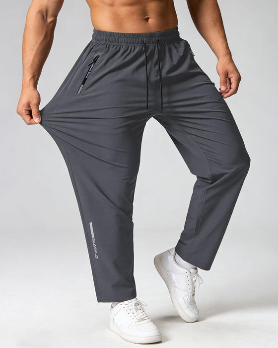 Broek Elastiek Trekkoord Letter Print