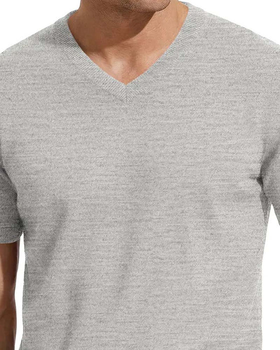 Pullover Mini V-Hals Casual Effen