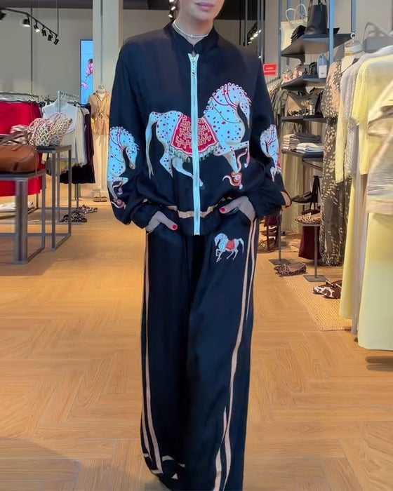 Set Kort Jas En Casual Broek