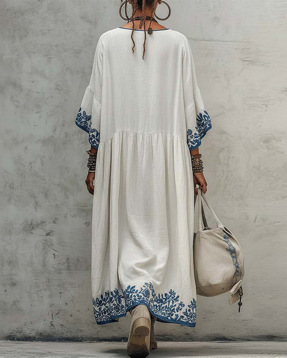 Jurk Mode Plus Maat Geprint