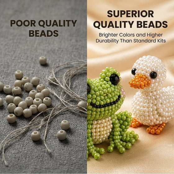 3D-kralendierenset - DIY-miniatuurdiertjes set voor beginners