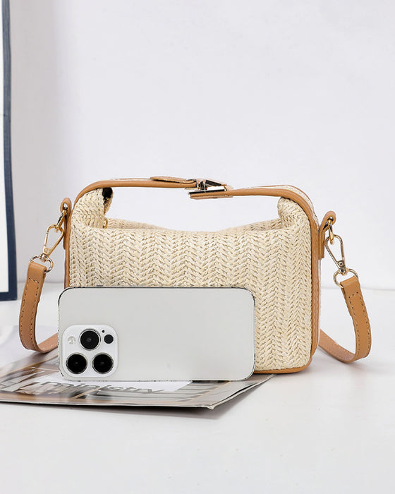 Strogevlochten Lunchtrommeltas