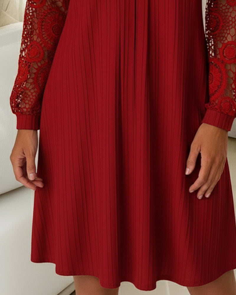 Jurk Kant Patchwork V-hals