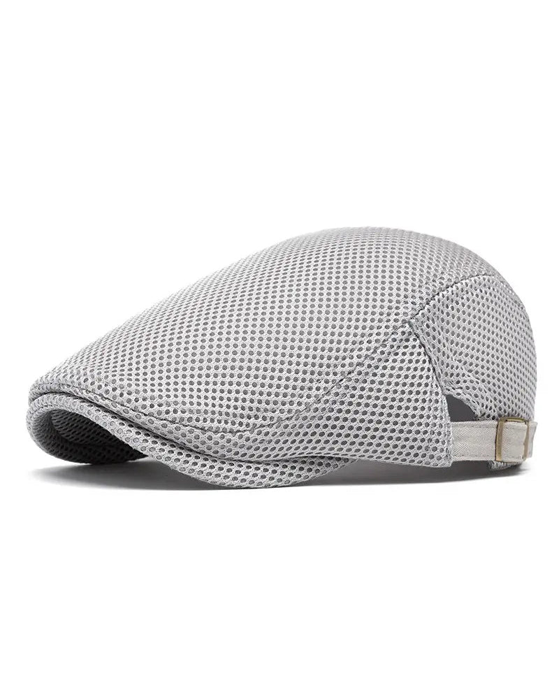 Heren Ademend Mesh Platte Pet - Verstelbare Newsboy Ivy Baret Zomerhoed