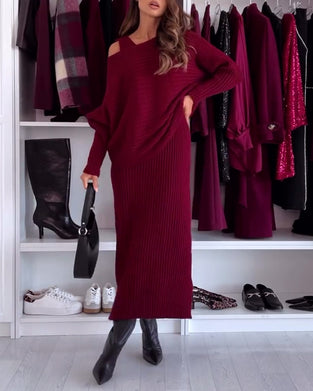 Set casual jarretel rok mode trui