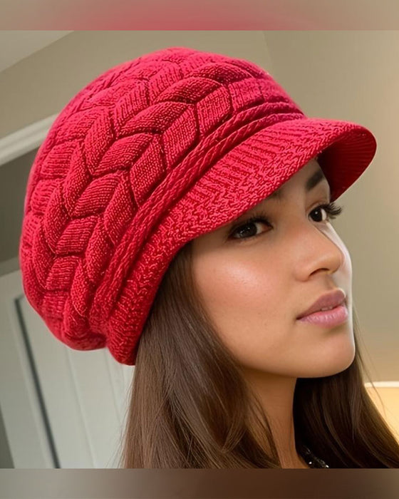 Dames Kabelbrei Winter Slouchy Beanie Muts Zacht Warm Rekbaar
