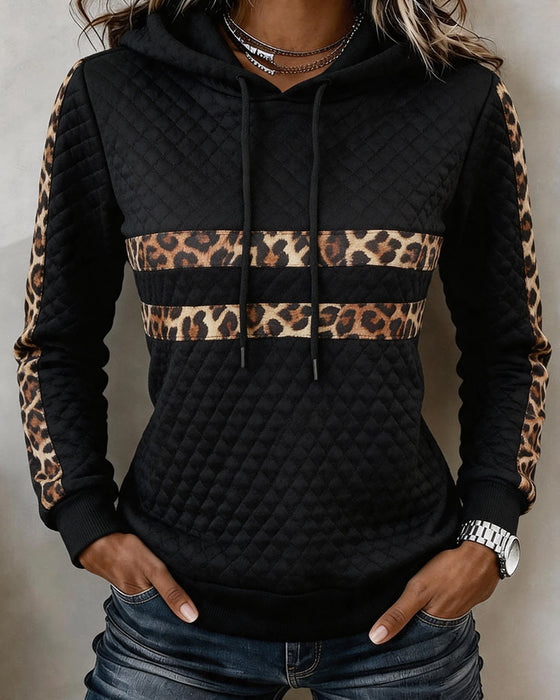 Sweatshirt Argyle Luipaard Slim Fit