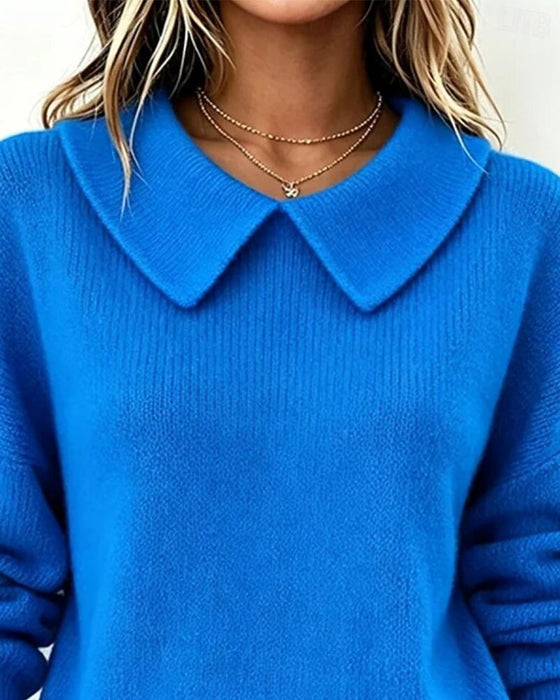 Pullover Peter Pan Kraag Effen