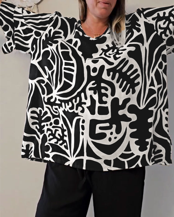 Top Abstracte Botanische Print Ruim