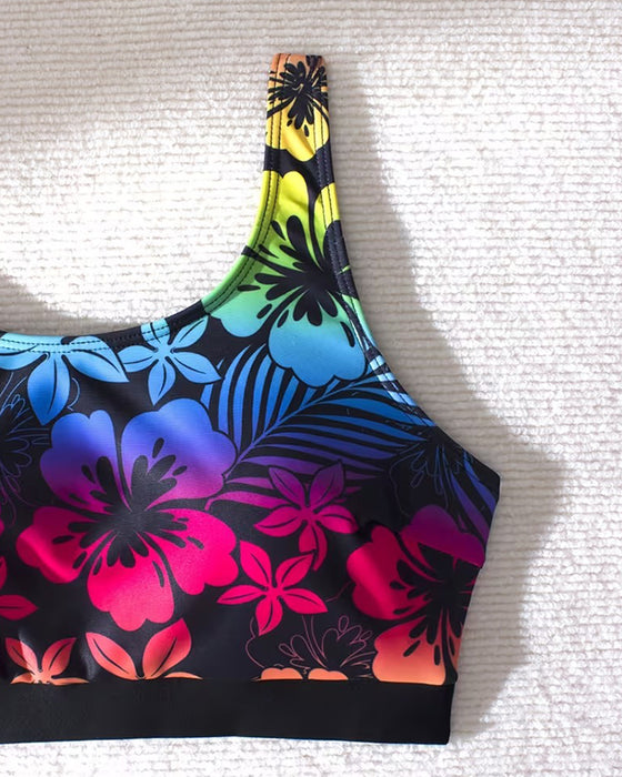 Bikini Sportief Boyleg Bedrukt