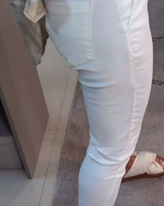 Smalle Broek Casual Met Trekkoord