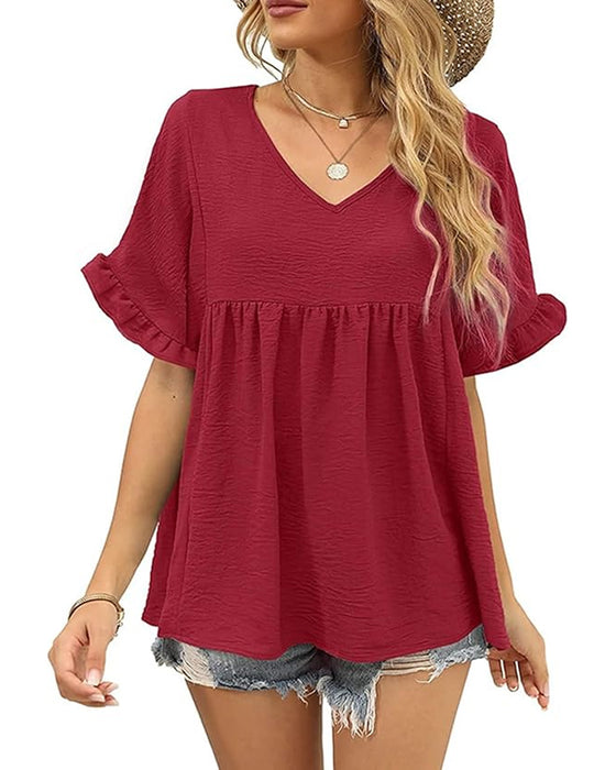 Blouse Casual Ruche Loose Fit