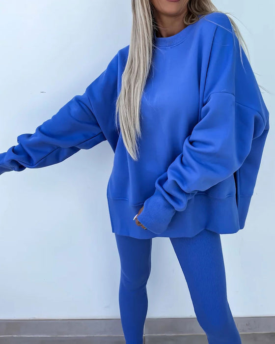 Set Slim Broek Los Sweatshirt