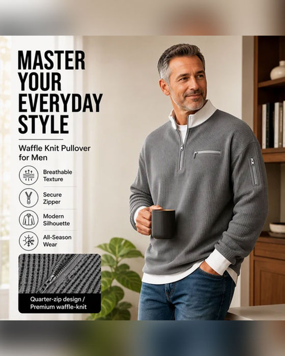 Sweatshirt Staande Kraag Contrastrerend Rits