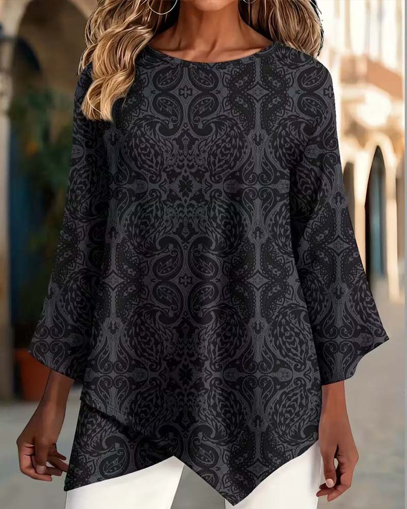 Top Kruis Onregelmatig Print