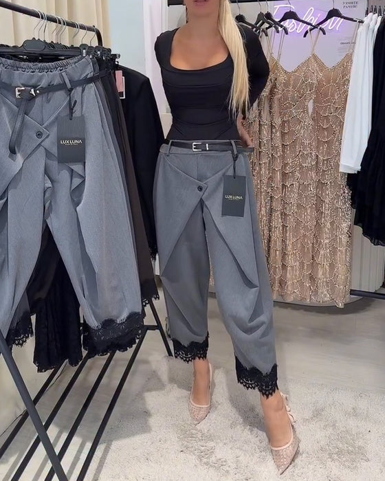 Broek Modieus Kant Stiksel Harem