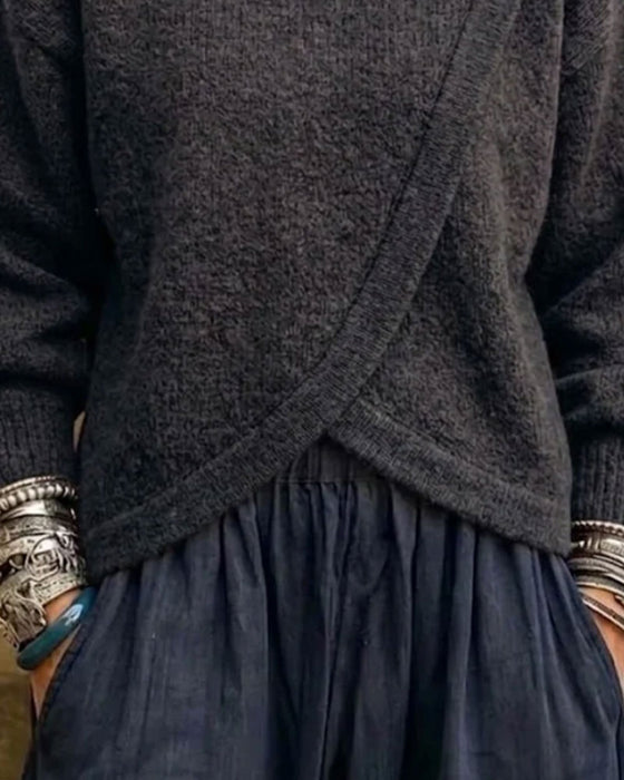 Pullover Turtleneck Kruis Geknoopt