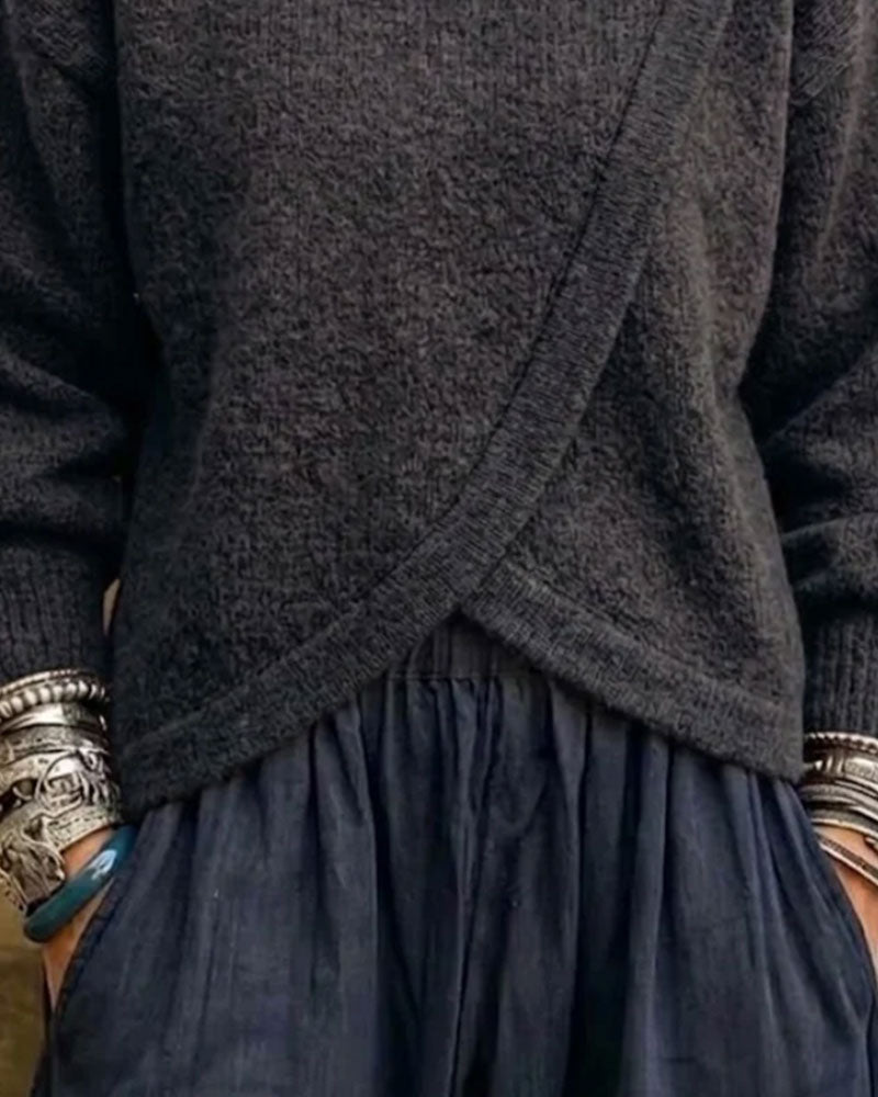 Pullover Turtleneck Kruis Geknoopt