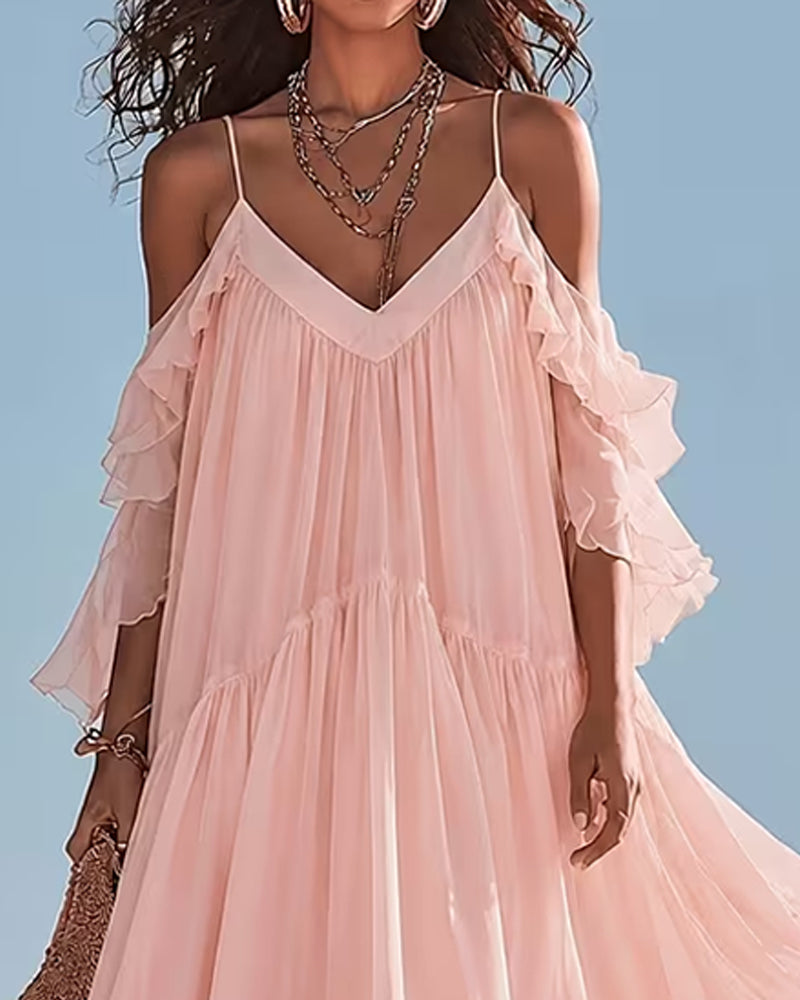 Jurk Camisole Ruffle Casual
