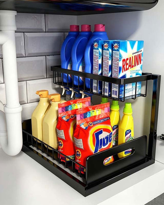 Uittrekbare Organizer Onder De Wastafel